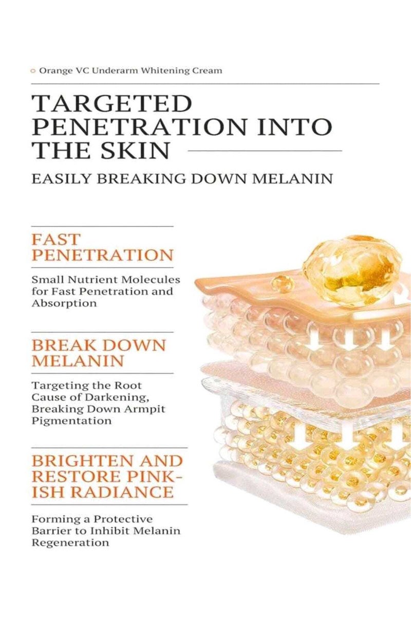 Kormesic كريم تبييض بنكهة البرتقال ٦٠ غرام، لتفتيح الإبطين والمرفقين والركبتين والمفاصل، يرطب وينعش - Image 4