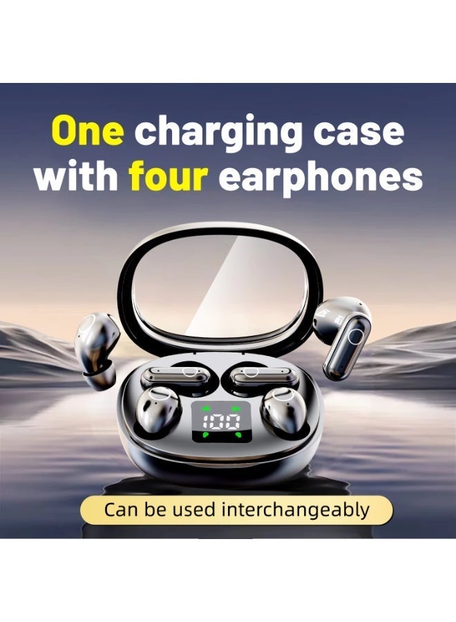 Abmkw Abmkw 2 Pair Earbuds Material Mini Semi Ear Design Dual Pair Alternating Battery Ultra Low Latency For Sleeping ZA54F5EEAB1C2266F3F87Z