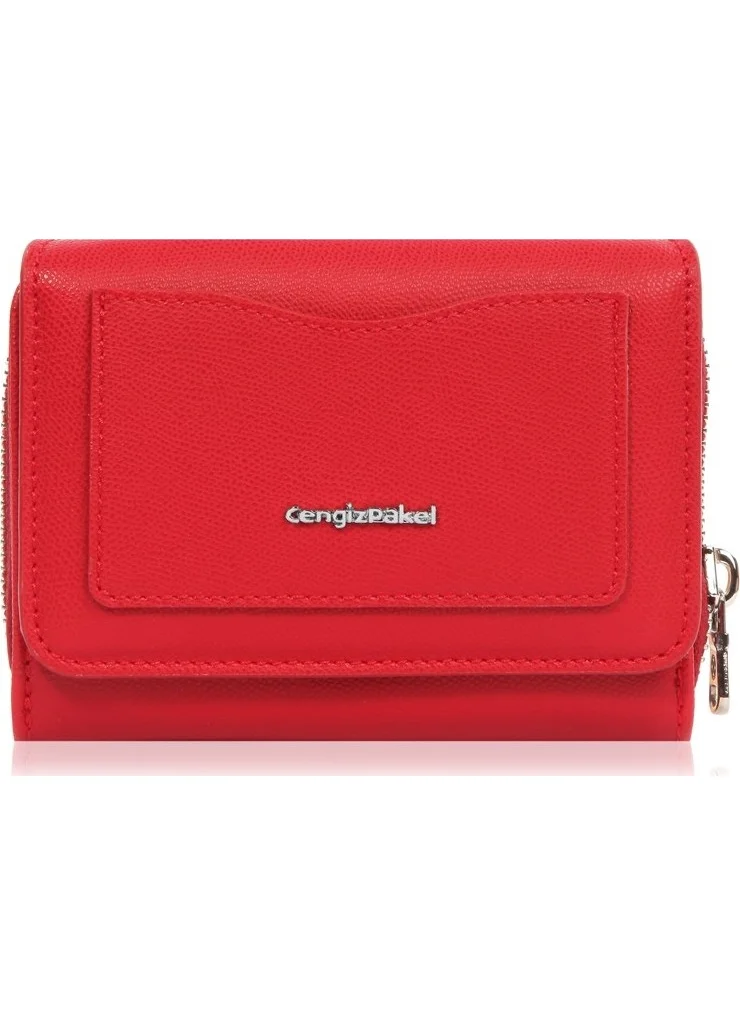 Cengiz Pakel Mentor Women's Wallet-Portfolio 65239MN-Red