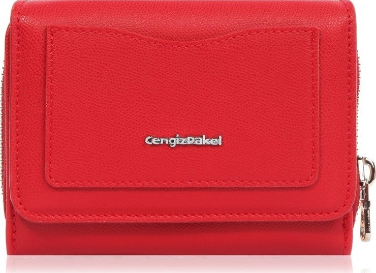 Cengiz Pakel Mentor Women's Wallet-Portfolio 65239MN-Red  - Image 1