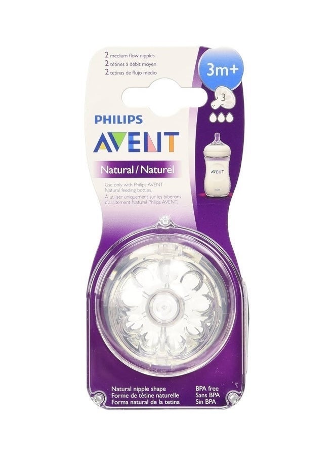 Philips Avent Natural 2.0 Teats, 3 Months+