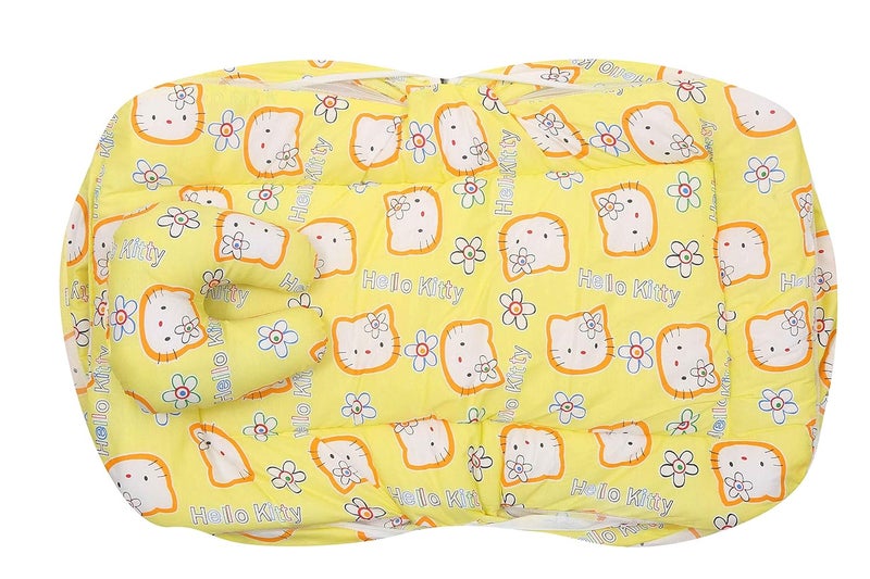 FARETO Infantbond Baby Super Soft Mattress with Net06 Months Yellow - Image 3