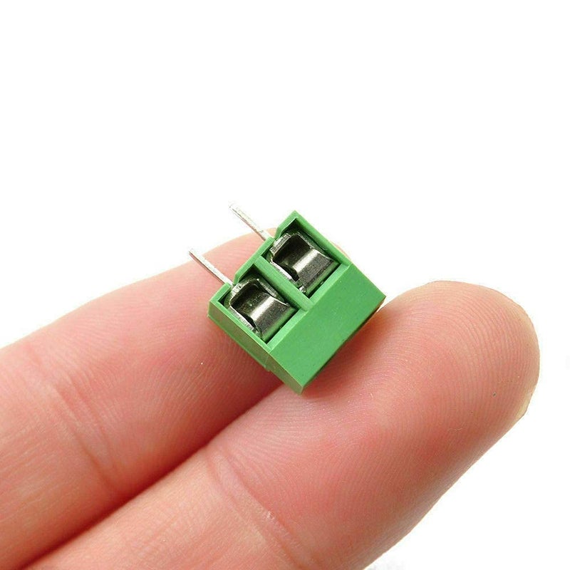 TECHDELIVERS 2 Pin Screw Terminal Block PCB mount block wire connector 5mm PITCH - 50Piece - Image 3