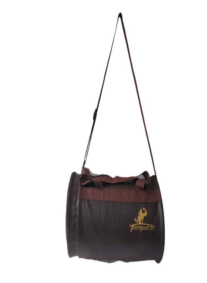 TEMPEST Leatherette Gym Bag Duffel Bag (Brown) - Image 1