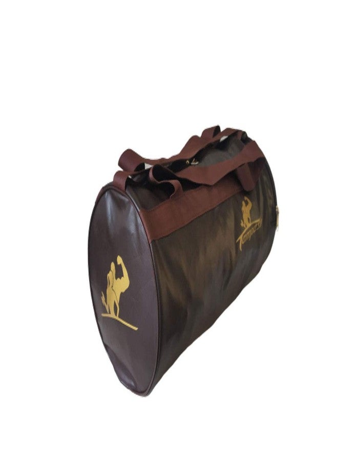 TEMPEST Leatherette Gym Bag Duffel Bag (Brown) - Image 2