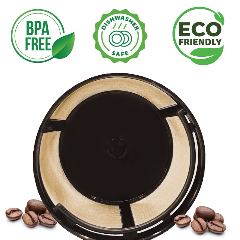 BRENSTEN 4 Cup Reusable Filter Basket With Closed Bottom Fits MrCoffee Coffee Maker and Brewer - Permanent Filter Replacement Compatible With Mr Coffee Gold Basket-Style Filters 1-Pack - Image 3