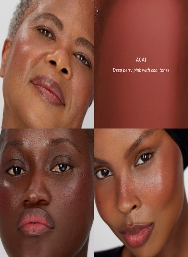 REFY Water Blush Liquid Cushion with Ceramides  Acai - Deep Berry With Cool Tones, Buildable Liquid Cushion Blush, Radiant Dewy Finish, 0.25 oz / 7g - Image 3