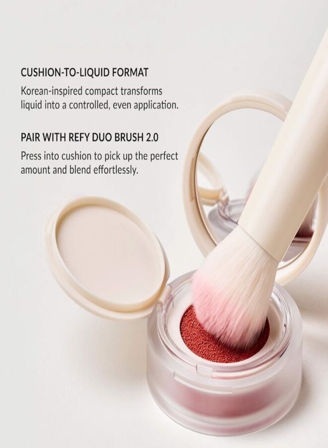REFY Water Blush Liquid Cushion with Ceramides  Acai - Deep Berry With Cool Tones, Buildable Liquid Cushion Blush, Radiant Dewy Finish, 0.25 oz / 7g - Image 5