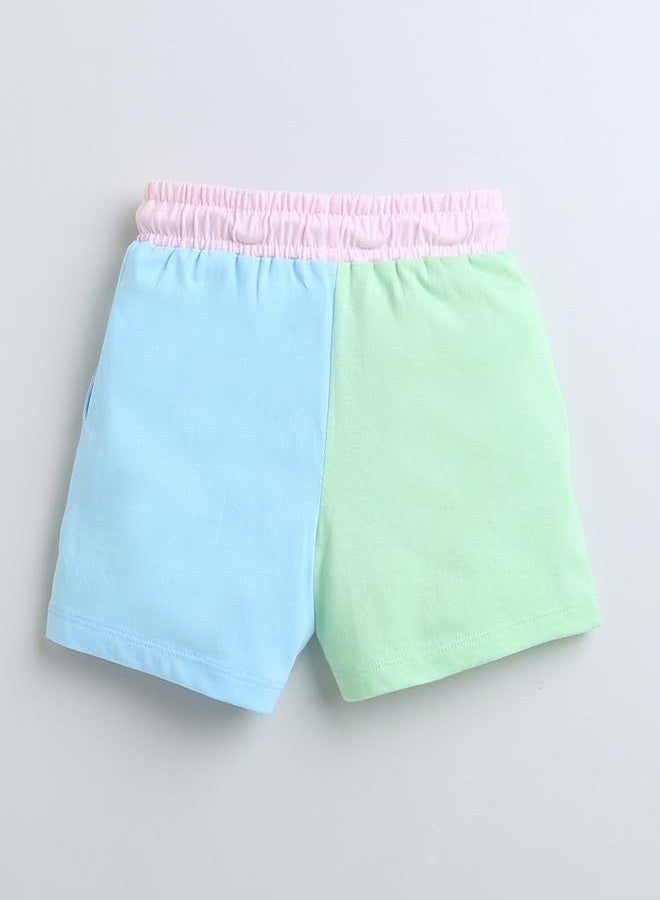 BUMZEE Sky Blue & Pink Girls Half Sleeves T-Shirt & Short Set Age - 8-9 Years (Peb9404L-sbl.pnk) - Image 5