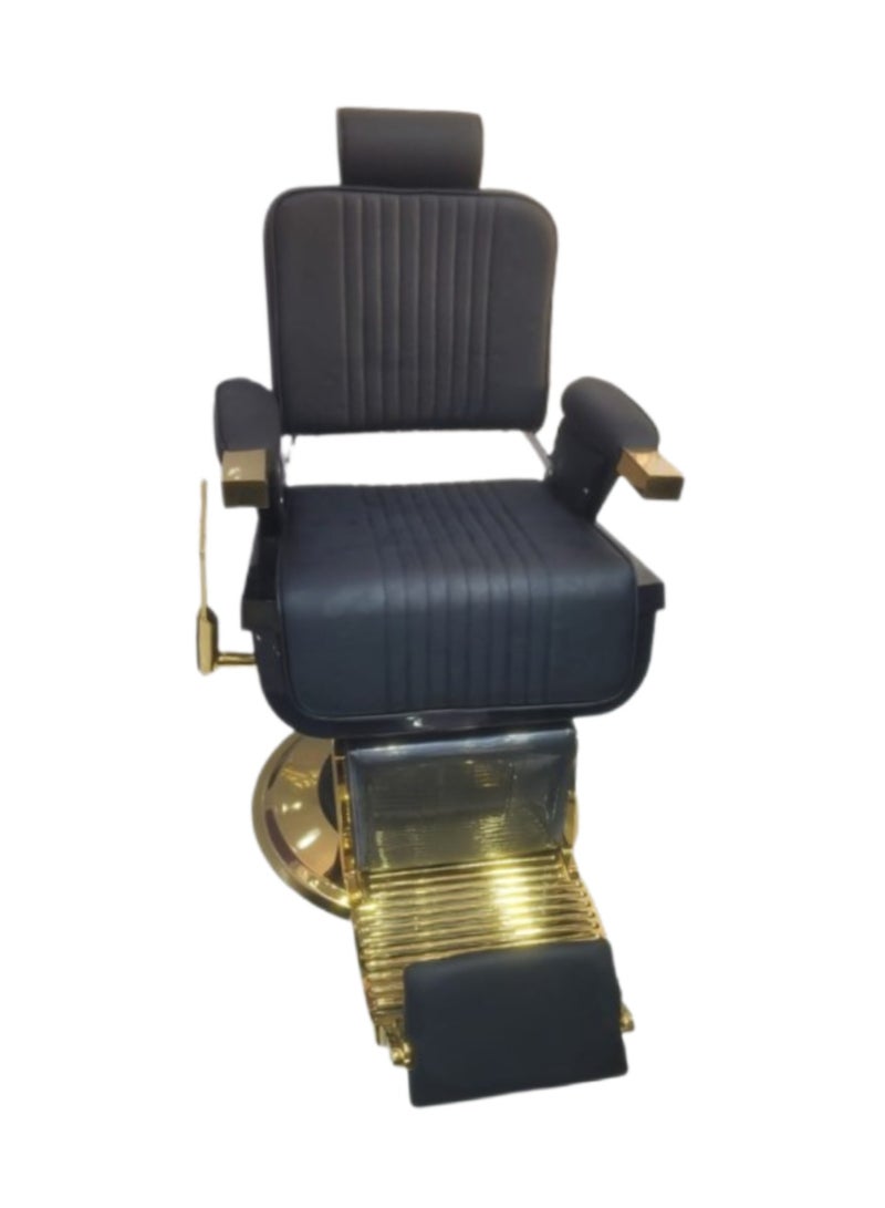 فينتاج كرسي حلاقة احترافي، قابل للإمالة هيدروليكي، مع تنجيد متين، قاعدة قوية، ومسند رأس قابل للتعديل لضمان أقصى درجات الراحة والدعم. - Image 4