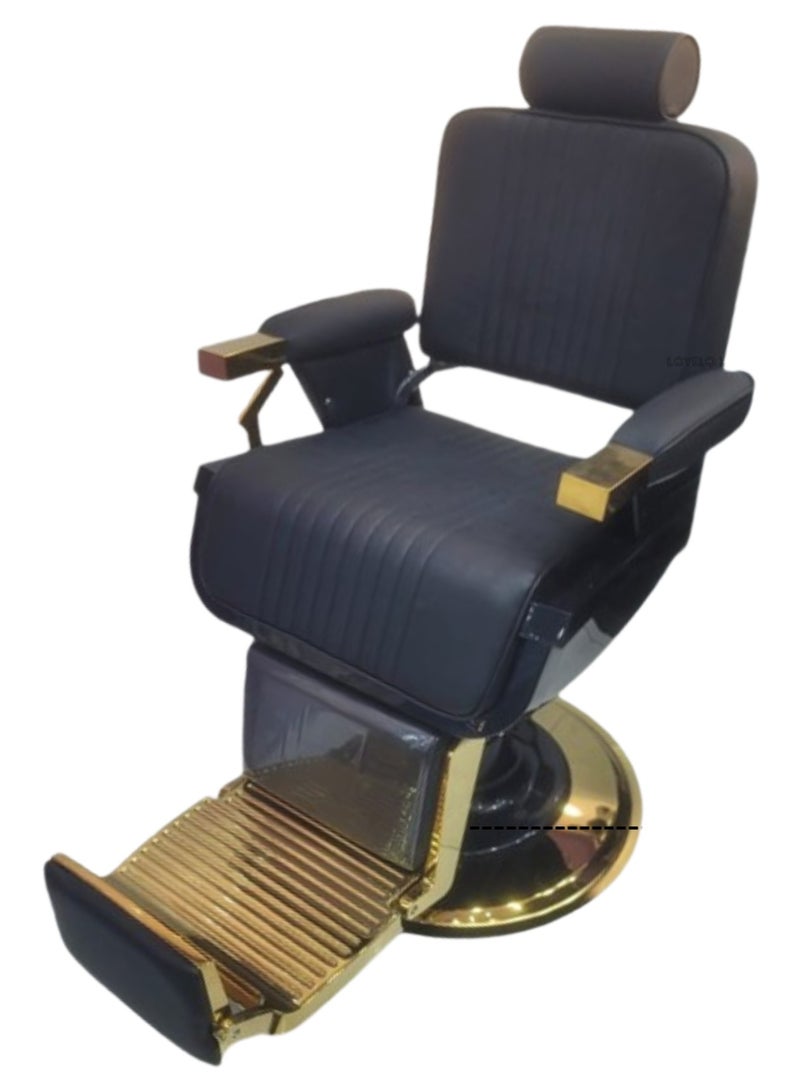 فينتاج كرسي حلاقة احترافي، قابل للإمالة هيدروليكي، مع تنجيد متين، قاعدة قوية، ومسند رأس قابل للتعديل لضمان أقصى درجات الراحة والدعم. - Image 5