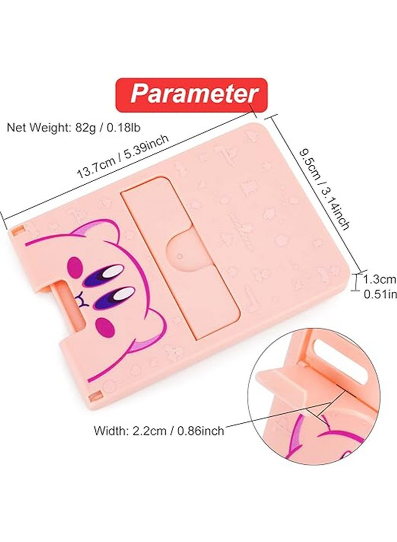 Switch Stand for Nintendo, for Kirby Super Star Switch Holder, Adjustable Switch Lite Compact Portable Foldable Stand for Nintendo Switch Accessories (Pink) - Image 5