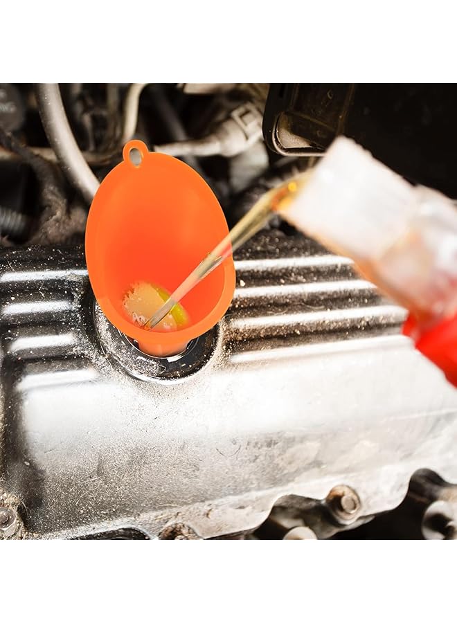 KASTWAVE Automotive Funnel Set, Wide Mouth Fuel Funnels With Long Neck, Flexible Right Angle Funnels, Detachable Spout And Filter For Water, Gasoline, Coolant, Engine Oil (5-Piece,Black) - Image 5