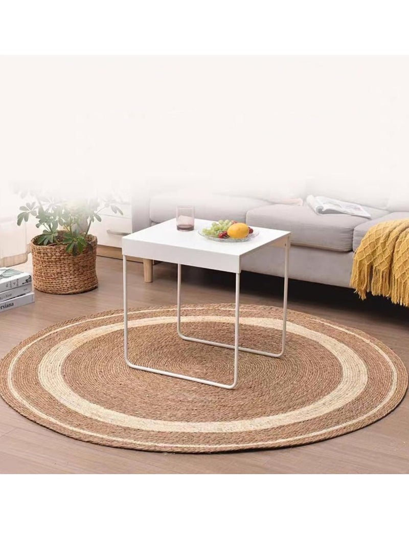 FFD Round Jute Rug Soft Braided Rug for Indoor Outdoor Kitchen Bedroom Living Room Hallways Enterway  - Image 1
