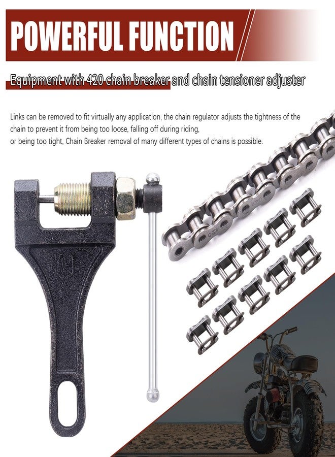 MRELC 420 Jackshaft Chain 42Link+Standard Roller Chain 90 Link+ Chain Breaker, fit for Coleman CT200U CT200U-EX BT200X Baja Warrior MB200 Massimo Mini Bike Predator 212cc 200cc 196cc 6.5hp Powersports Parts - Image 3