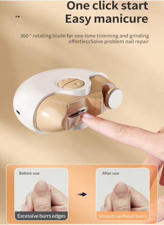 nubite 2 in 1 Electric Polishing Automatic Nail Clippers,2024New Electric Nail Clipper,Nail Clippers with Nail Chip Storage,Nail Clippers Suitable for Children,Kids ,Adults, and The Elderly,Baby Elderly Care Tools  - Image 4