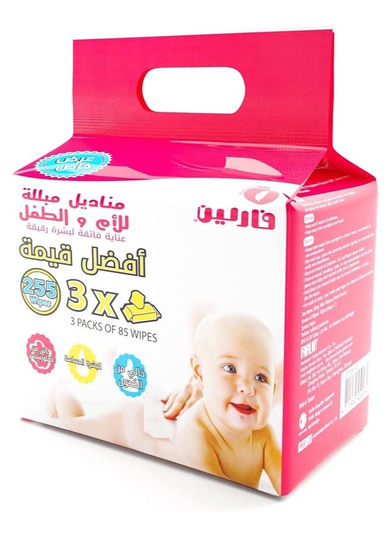 FARLIN Pack Of 3 Wet Wipes Set - 3 Packs*85 - Image 1