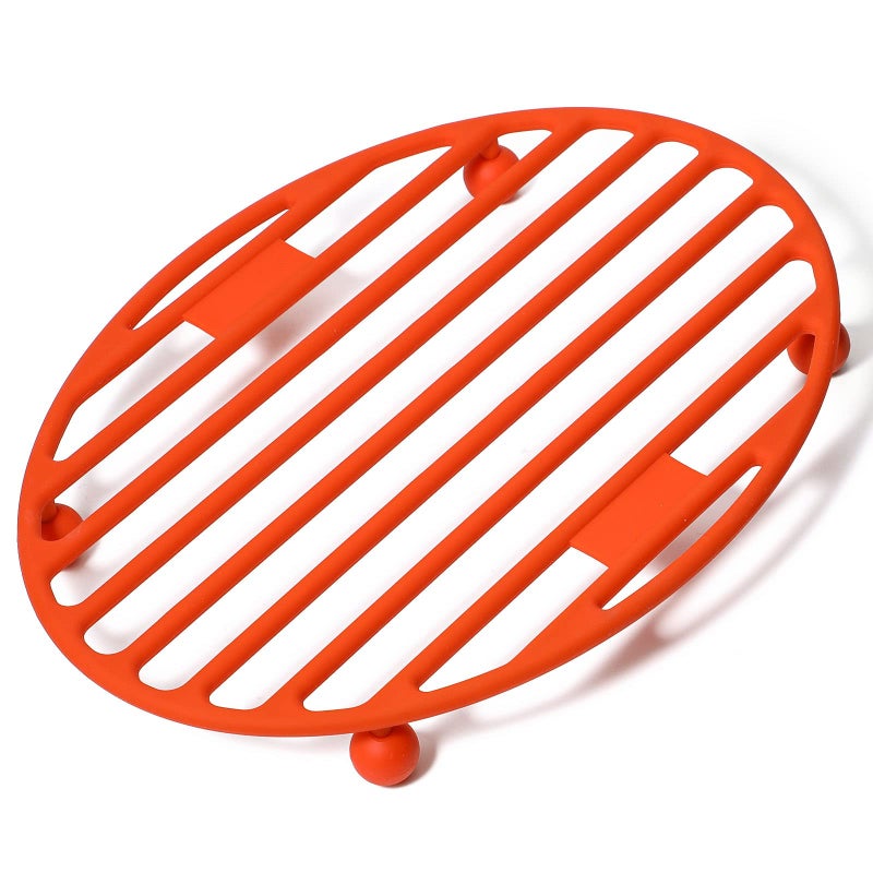 Webake Roasting Rack Oval Silicone 11x8 Inches Cooling Drying Rack Kitchen Cooking Rack for Baking Roasting Pan HeatResistant Silicone Trivet