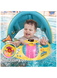 Generic Baby Swimming Ring Inflatable,Kids Toddler Infant Swimming Float Pool Floaties Pool Ring with Seat Summer Outdoor Water Bath Toys Suitable for 1-6 Year Old Baby  - Image 2
