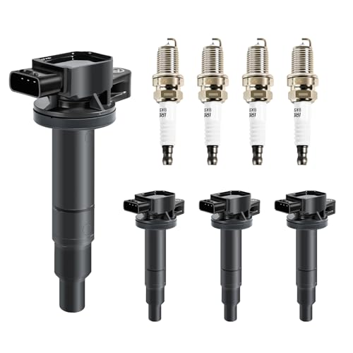 STZJAYE UF316 Ignition Coil & Iridium Spark Plug Set of 4 Compatible with Scion xA 2004 2005 2006, for Toyota Echo 2000 2001 2002 2003 2004 2005,for Prius 2001-2009 for Yaris 2006-2014 1.5L L4 - Image 1