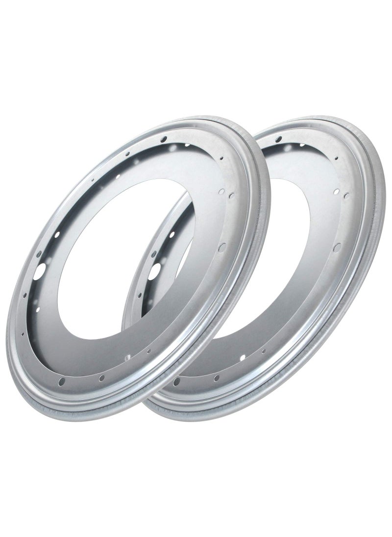 2 Pack Flat Lazy Susan Turntable Bearing 12 inch Round Lazy Susan Hardware 516 Thick Turntable Swivel Base for Rotating Table Book Case Serving Tray DVD Tower Corner Shelves 1000lb Capacity
