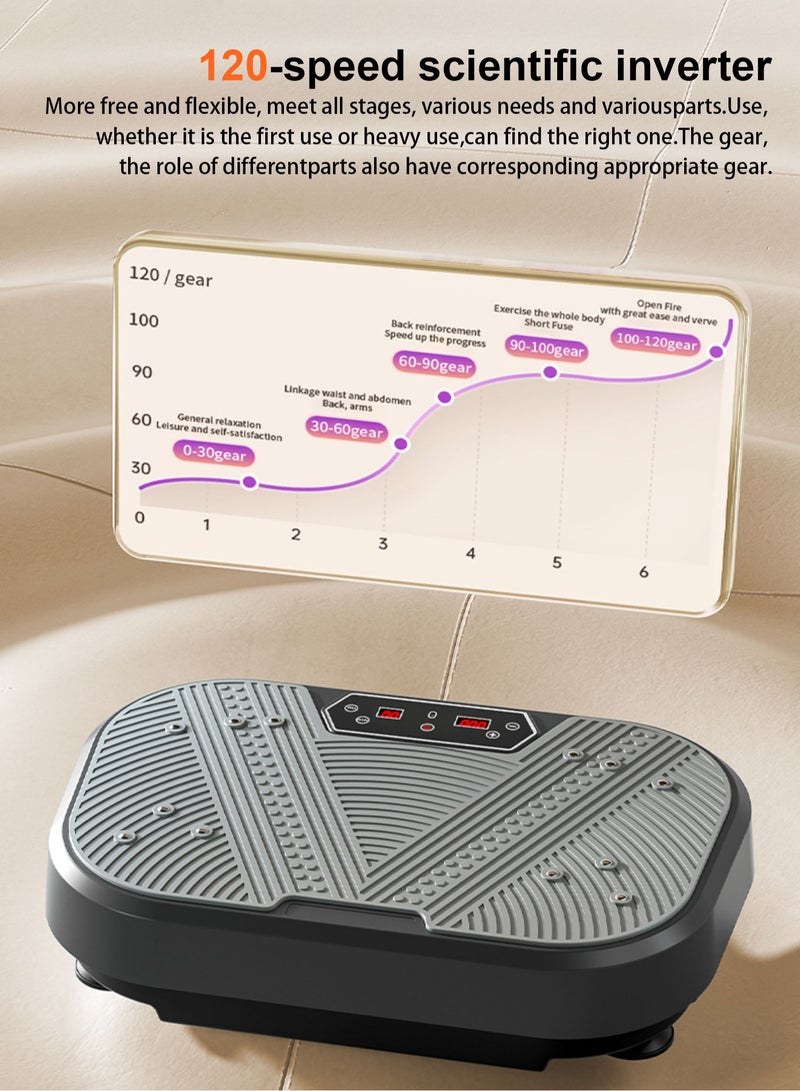 Fat Shaking Machine, Home Vibration Fitness Equipment with Bluetooth Speaker, 510 Program Modes, Whole Body Fat Shaking Machine, Gym Weight Loss Fat Burner, Maximum Weight Capacity up to 250 kg - Image 3