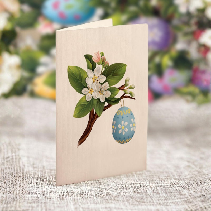 Freshcut Paper Pop Up Cards, Mini Easter Egg Tree, 6 Inch Mini Sized Forever Flower Bouquet 3D Popup Greeting Cards, Easter Cards, Thank You Card, Blank Notecard & Envelope - Image 4