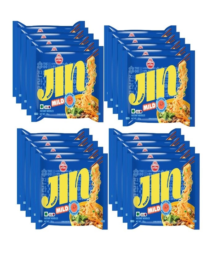 Ottogi Jin Ramen Korean Style Instant Noodles Mild Flavor 120g, Pack of 20 (2.4kg) | Veg & Authentic Korean Ramen Noodles | The Product of Korea - Image 1