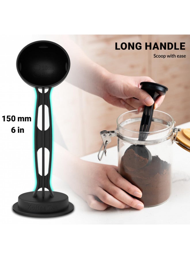 GPG2 Koffee Zen Espresso Scoop with Tamper, 5 Espresso Tamper Sizes Included (49mm - 58mm), Coffee Scoop Measuring Spoon (1 & 2 tbsp), Replacement Tamper for Espresso Machine Delonghi, Breville, & Others - Image 4