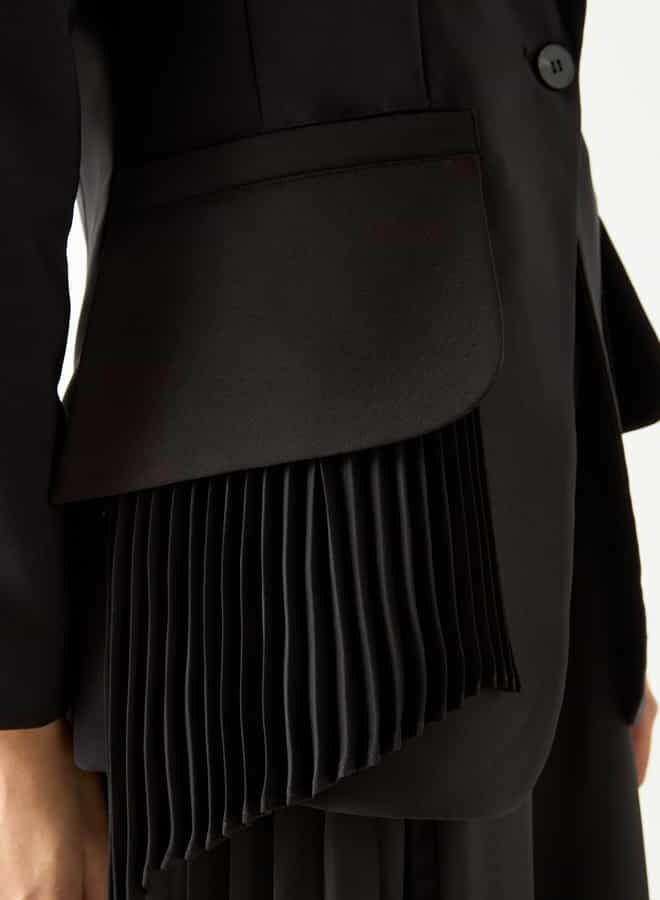 2Xtremz Shawl Lapel Blazer with Pleated Accent - Image 4