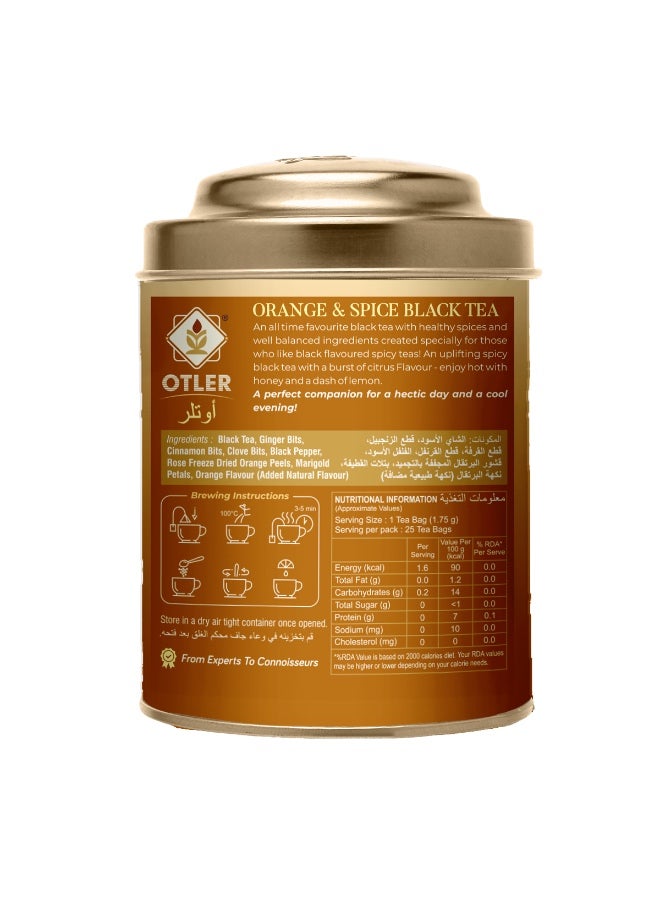 Otler ORANGE & SPICE BLACK 25 TEA BAGS - Image 2