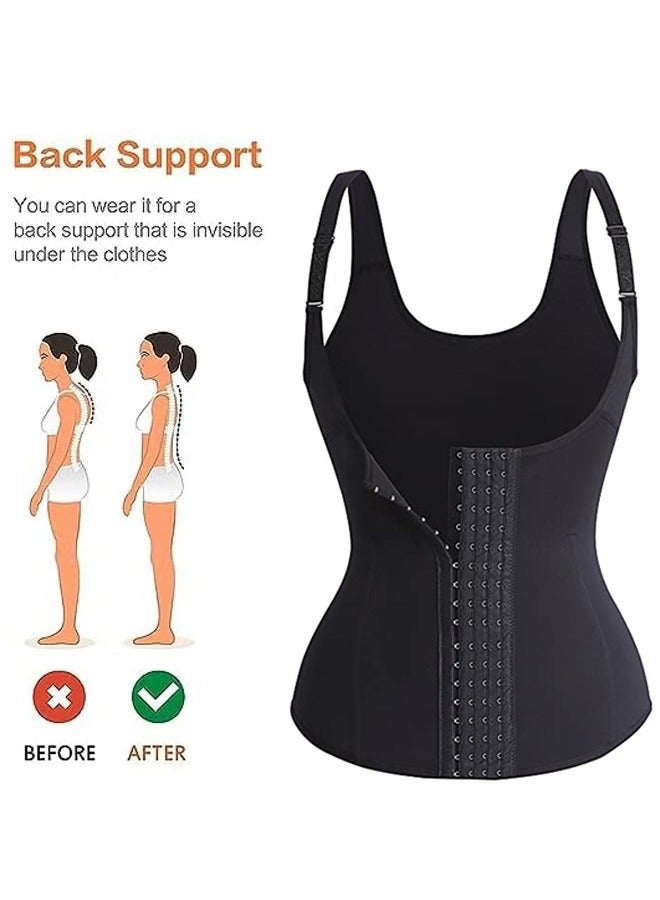 Vest Waist Cincher Trainer Trimmer Girdle Workout Corset Body Shaper-4 Hook Vest Body Shaper - Image 4