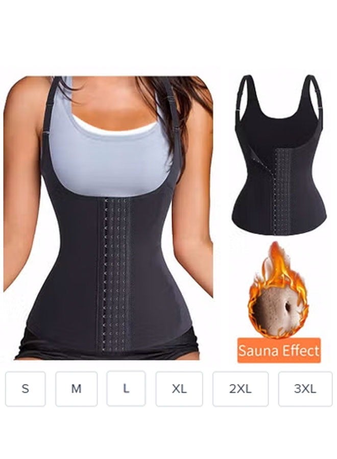 Vest Waist Cincher Trainer Trimmer Girdle Workout Corset Body Shaper-4 Hook Vest Body Shaper - Image 1