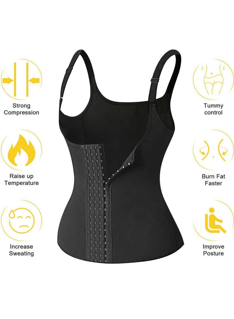 Vest Waist Cincher Trainer Trimmer Girdle Workout Corset Body Shaper-4 Hook Vest Body Shaper - Image 2