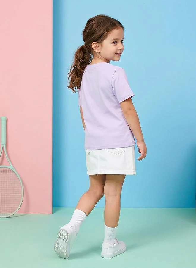 Babies & More Babies & More Toddler Girls Purple Short Sleeve T-Shirt