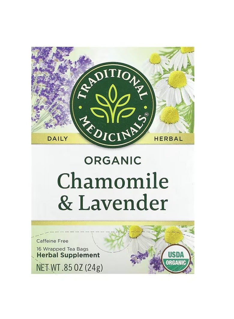 Chamomile with Organic Lavender, Caffeine Free, 16 Encapsulated Tea Bags, 0.85 oz (24 g)