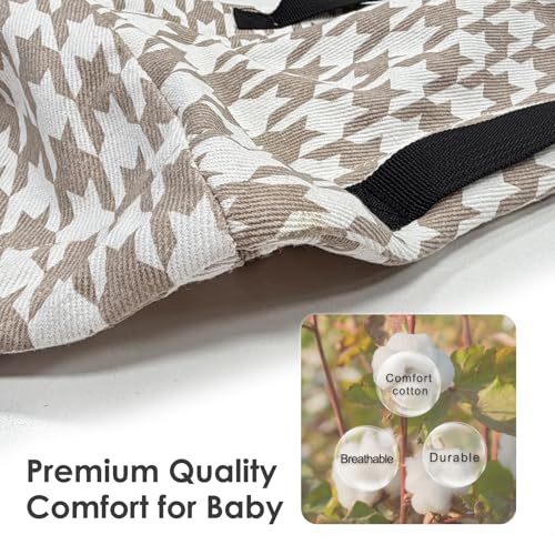 Shiaon Baby Sling Carrier Newborn to Toddler, Adjustable Toddler Carrier Sling Baby Carrier Toddlers Sling Carriers Hip Carriers for 8-40lbs, Brown Houndstooth - Image 2