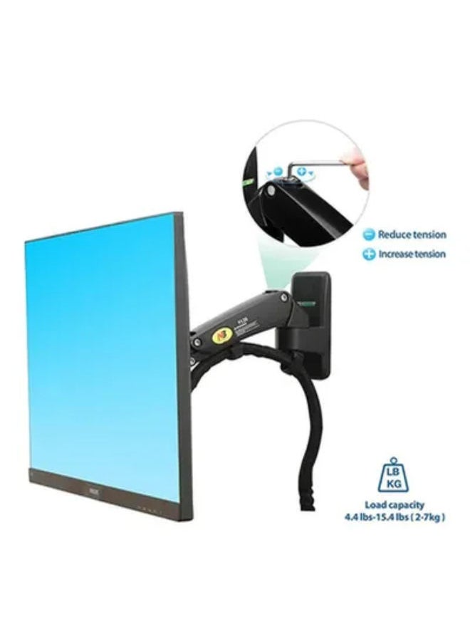 NB NORTH BAYOU - Adjustable TV Wall Mount With Gas Spring For 40 - 50 Inch Monitors Black - Image 1