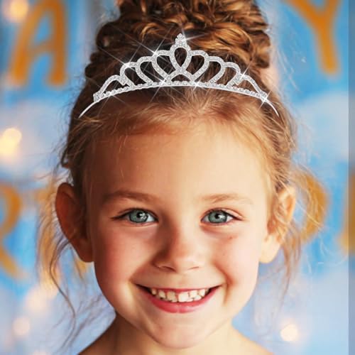 Yean Small Tiara silver Mini Princess Crown Tiaras for girls - Image 5