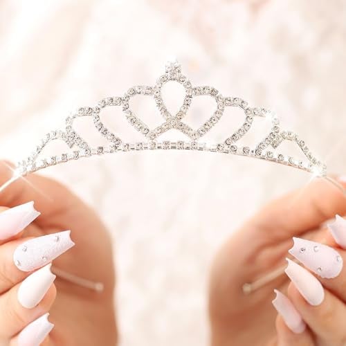 Yean Small Tiara silver Mini Princess Crown Tiaras for girls - Image 4