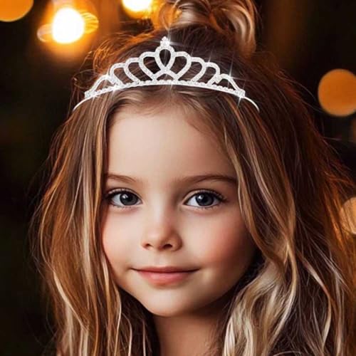 Yean Small Tiara silver Mini Princess Crown Tiaras for girls - Image 2