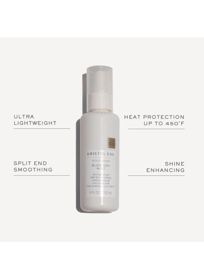 Kristin Ess Kristin Ess Hydrating Heat Protection Spray for Hair - Blow Dry Frizz Control + Shine Enhancing -Anti Humidity Thermal Heat Protectant Spray - Repair + Protect Hair Up to 450 Degrees - Pear Fragrance - Image 3