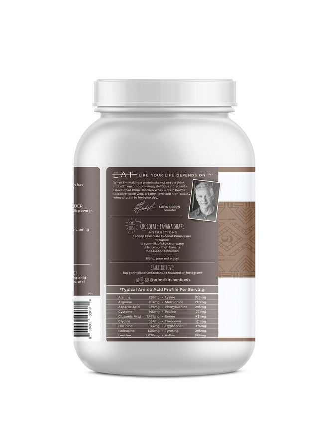 Primal Kitchen Primal Fuel Chocolate Coconut Whey Protein Powder, Gluten and Soy Free, 1.94 Pounds