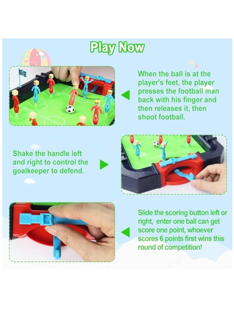 YelaJoy Mini Foosball Games, Soccer Table Game for Indoor Game Room, Tabletop Pinball Desktop Sport Board Games for Kids Adults, Football Interactive Game Family Night Fun, Foosball Table Gifts for Child - Image 5