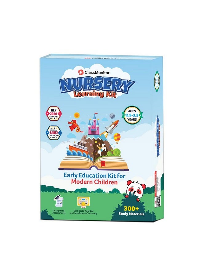 ClassMonitor ClassMonitor Nursery Learning Kit with 300+ Activities Worksheets for Kids Preschool Learning Educational Kits Includes Rhymes, Numbers, ABCD for Kids Age 2.5-3.5 Years  - Image 1