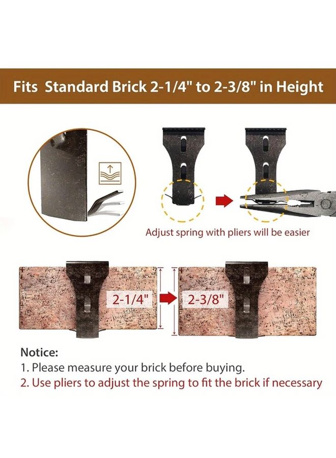 6Pcs Heavy Duty Brick Hook Clips For Hanging Outdoors No Drill Wall Hangers - Image 5
