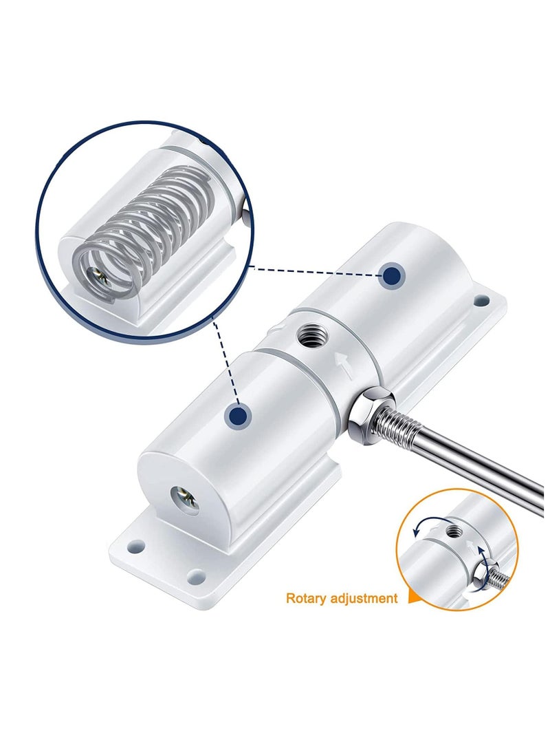 XiuWoo Automatic Door Closer Used for 50 kg, Zinc Alloy Safety Spring Door Closer Adjustable  Closing Door Hinge,White  - Image 3