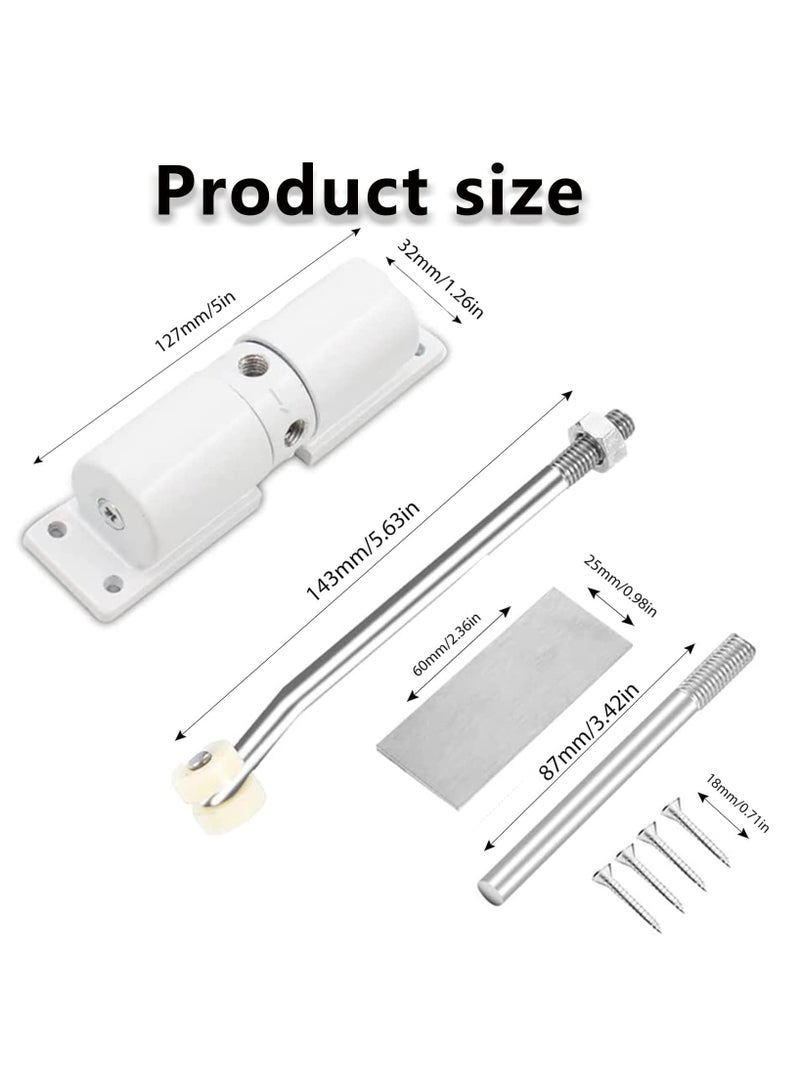XiuWoo Automatic Door Closer Used for 50 kg, Zinc Alloy Safety Spring Door Closer Adjustable  Closing Door Hinge,White  - Image 2