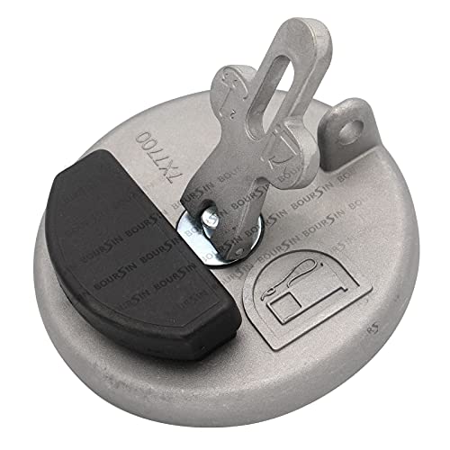 Boursin 7X7700 Locking Fuel Cap For Caterpillar CAT Excavator 515 525B 525C 535B 535C M312 M313 M315 E320B E312C E314C E313C E321D Dozer D3C D6R D5C D6D D6K D7G Loader 931B 950 966 Gray - Image 1