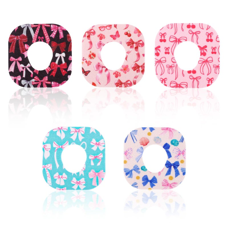 XIHIRCD 25pcs Sensor Covers for Dexcom G7 Waterproof Sensor Patches Cute Pink BowKnot Style Patch Adhesive Over Sticker Overpatch Accessories Compatible with Dexcom G7 - Image 3